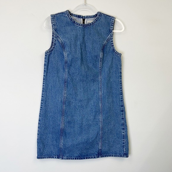 Abercrombie Fitch Denim Mini Dress Women's Medium Western Country - Picture 2 of 10